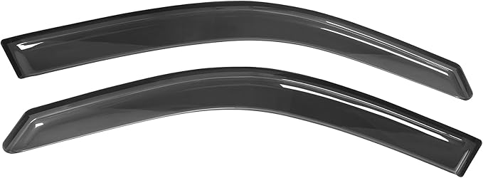 IKON MOTORSPORTS Tape On External Window Visor, Compatible with 2003-2008 Honda Pilot, Slim Style Acrylic Black Sun Rain Wind Guards Cover 4Pcs Set