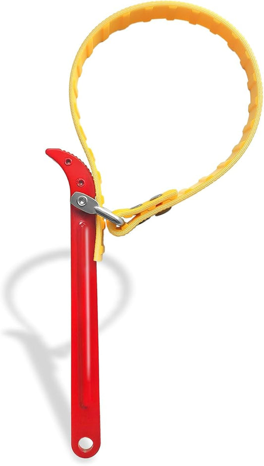 An 8-inch Steel Handle Adjustable Strap Wrench, Suitable for Replacing Water Filters, PVC Pipe Joints, Oil Filters, And Swimming Pool Connections