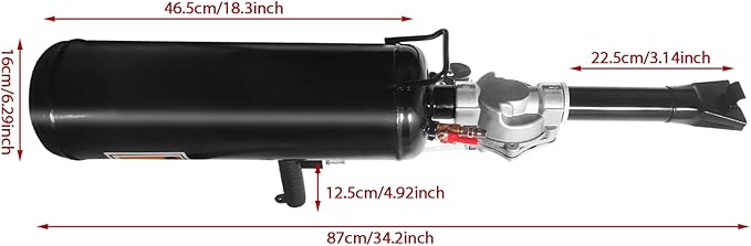 Tire Bead Seater,2.1 Gallon/8L Portable Air Tire Bead Trigger Seating Inflator,87-116 PSI Operating Pressure Tire Inflator Tool for Tractor Truck ATV Car and Automobile Repair