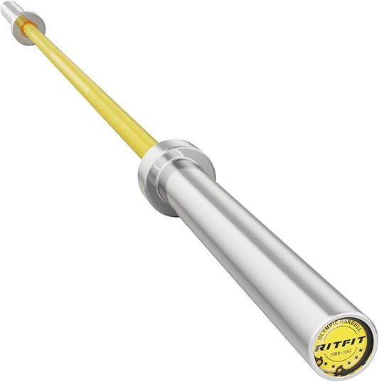 RITFIT 7FT Olympic Barbell for Strength and Weightlifting Training - 2 Inch Olympic Bar for Squat, Deadlift, Bench Press, Curl, Overhead Press - 500lbs/1000lbs/1500lbs Capacity