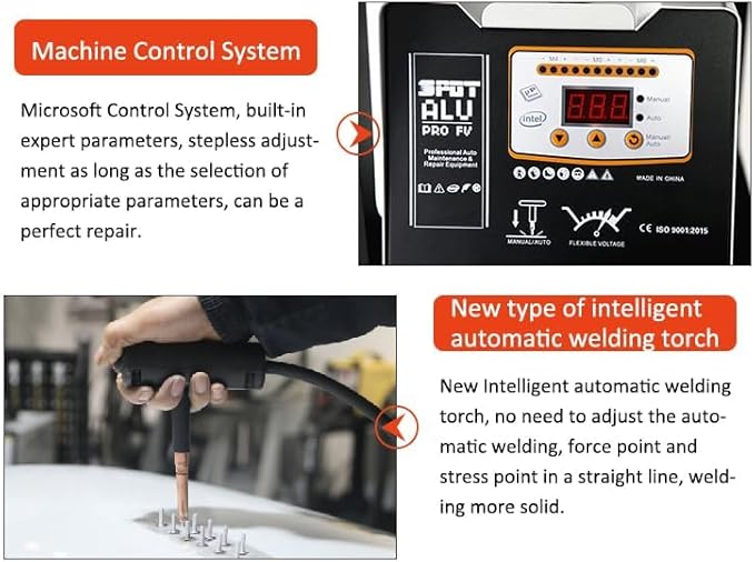 110V 120000UF Aluminum SPOT Welder Machine,Spot Welder Dent Puller, Vehicle DENT Puller,M4/M5/M6 Stud Welder Machine for CAR Body DENT REPIAR Shops (F6100)