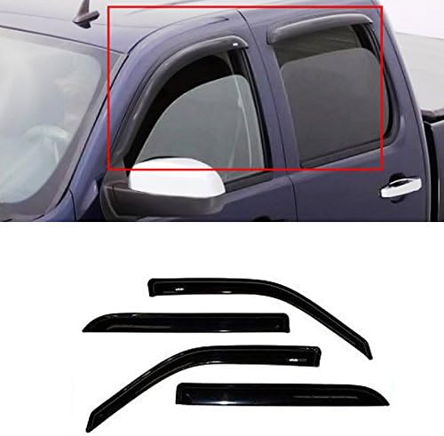 Wind Deflector Compatible with 2004-2008 Ford F150/Lincoln Mark LT Super Crew Cab Sun/Rain Guards Window Visor 4pcs 94443