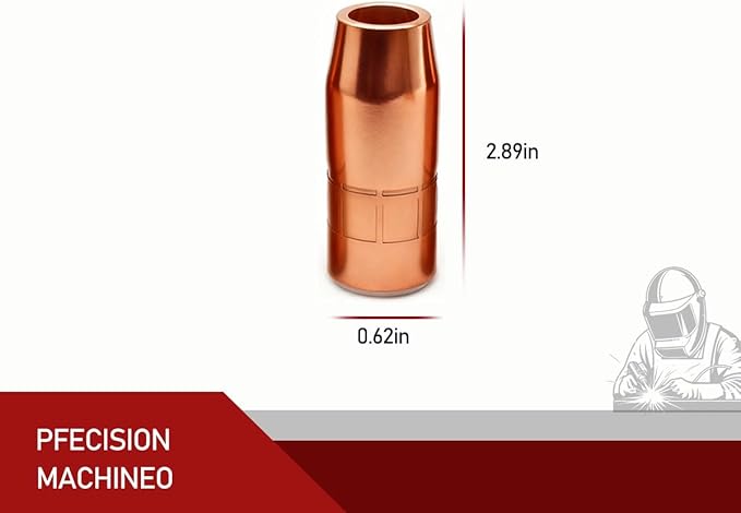 5PK N-A5818C Nozzle Large 5/8 Orifice 1/8 Recess For Bernard MIG Welding Guns for Mliier MDX-250 Acculock S N-A5818CM
