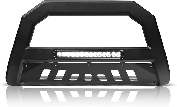 Armordillo 8705193 AR Series Aluminum Bull Bar with LED Light Bar - Matte Black Fits 2019-2021 Chevy Silveardo/GMC Sierra 1500