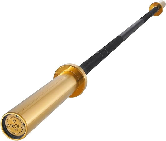 Mikolo 7ft Olympic Barbell, Barbell for Weightlifting and Powerlifting 45lb, Olympic Bar for 1500lbs Capacity, Weight Bar Fit 2” Standard Weights