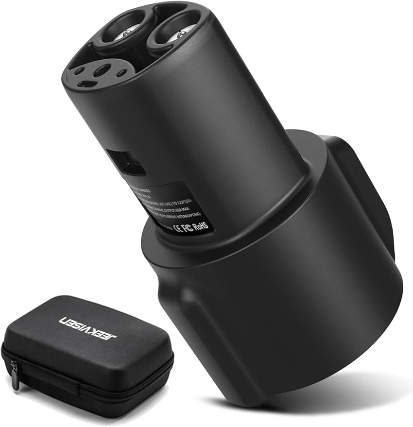 J1772 to Tesla Charging Adapter, 80A 250V EV Charger Adapter for Tesla Model S/3/X/Y/Cybertruck, Compatible with Level 1 & Level 2 J1772 Chargers, Fast and Safe Charging