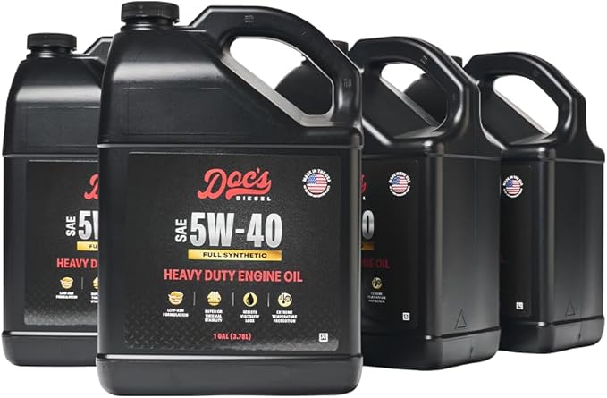 Doc's Diesel 5W-40 Full Synthetic Heavy Duty Diesel Oil DOCS5W40-4 | 4-Gallons