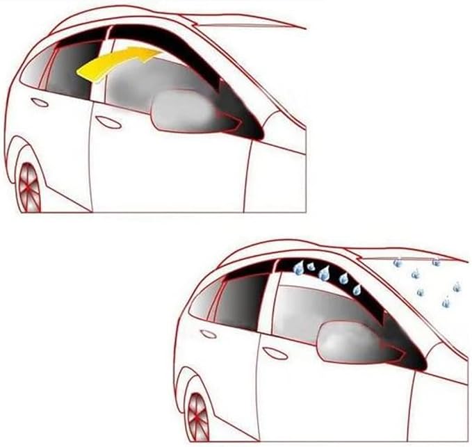 for Ford Transit 2014 2015 2016 2017 Wind Deflector Car Side Window Visor Vent Shade Rain Guard Bright Black 4pcs