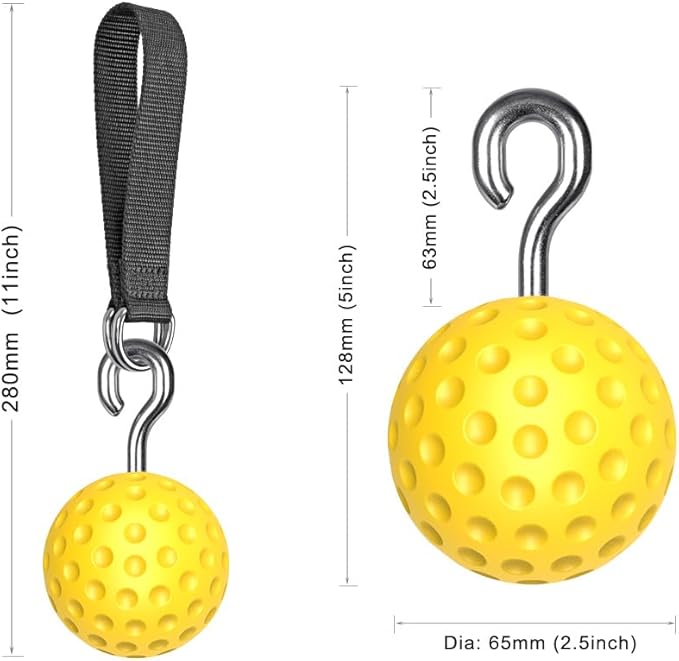 SELEWARE Non-Slip Pull Up Power Balls, Rock Climbing Grips for Strength Training, Forearm and Hand Exerciser for Chin Up Bar, Kettlebell, Barbell, Resistance Band Handles, Home Gym Workout Equipment