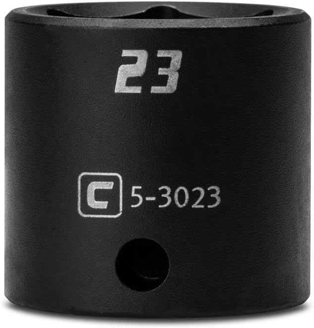 Capri Tools Shallow Impact Socket, 3/8-Inch Drive, 6-Point, Metric (23 mm)