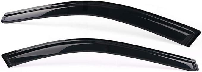 IKON MOTORSPORTS Tape on External Window Visor Deflector, Compatible with 2015-2017 Toyota Camry Sedan Only, Slim Tinted Acrylic Resistant Shield Cover Wind Sun Rain Guard