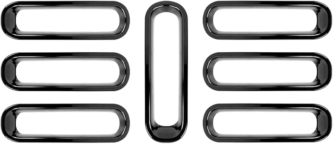 Hoolcar Grill Inserts Front Grille Mesh Cover Guard for Jeep Wrangler JK 2007-2017 Clip-on Grille Exterior Accessories, Black