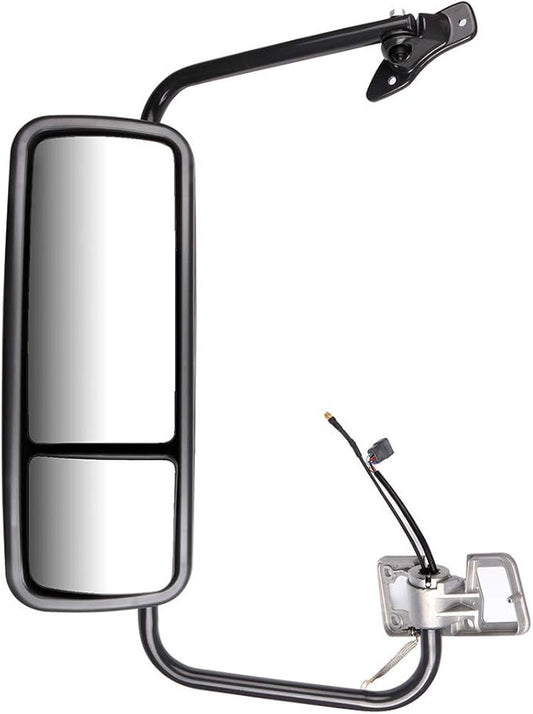 SCITOO Truck Hood Mirror Tow Mirror Grey Door Mounted Mirror fit for 2005-2017 For Freightliner Century Columbia with PC LH Tuck Car Mirror Power Heated