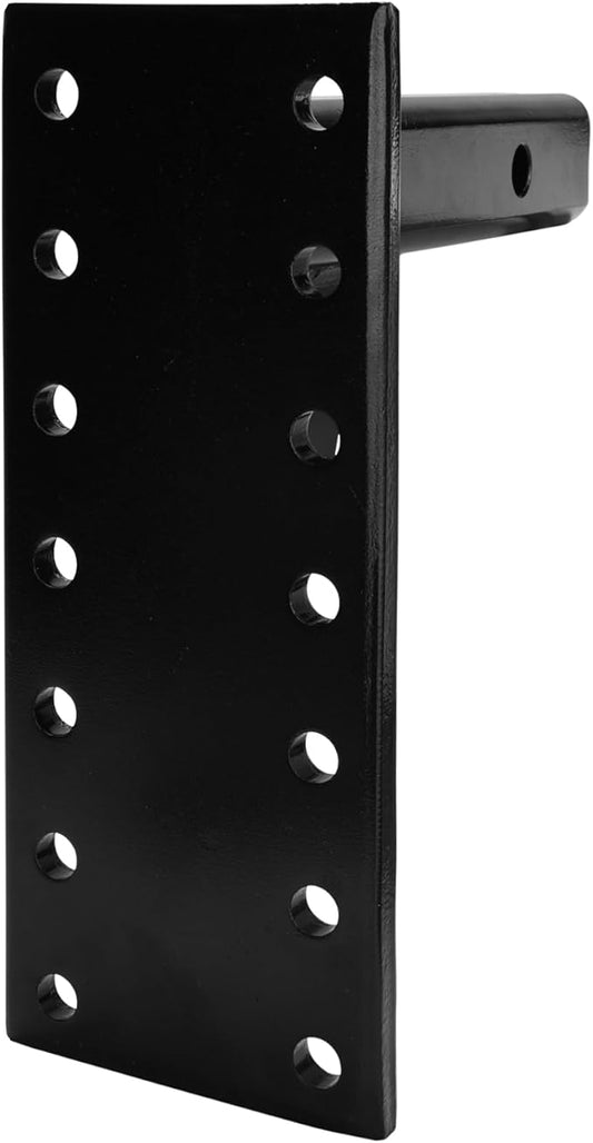 6-Position Pintle Mount for 2" Hitch Receiver, 5,000 lbs, 10.5-Inch Length, Black