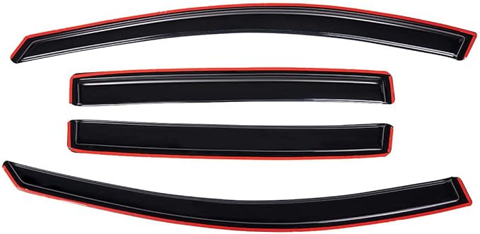 Lightronic Extra Durable Clip-on in-Channel Auto Vent Window Visor, Fits 2013-2018 Toyota Rav4, UV Protection Rain Guard, Original Wind Deflector, No-Drill Easy Install, Dark Smoke, 4-Pcs