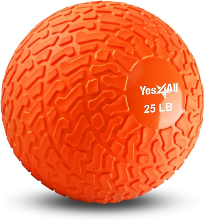 Yes4All Slam Balls, 10-40lb Weighted Ball Weight, Durable PVC Sand Filled Workout Dynamic Slam Ball for Core Strengthen