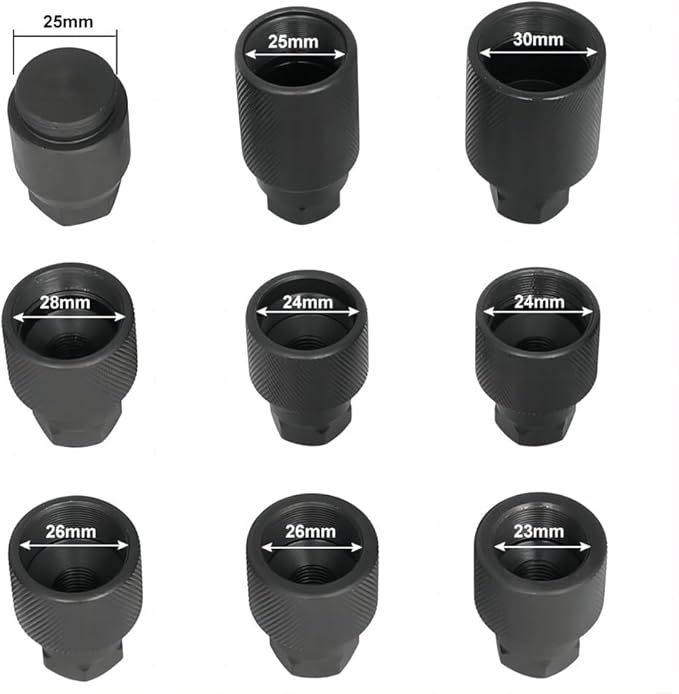 Universal Pneumatic Diesel Fuel Injector Puller Tool Kit Injector Remover Extractor with Impact Air Tool compatible with Benz for Bosch for Siemens etc Diesel Engine