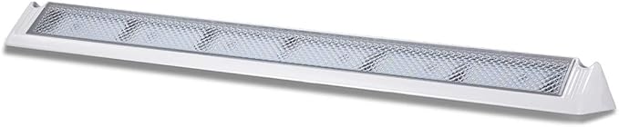 Raycharm 22.4" RV & Boat Exterior LED Porch Lighting Fixture, 40° Down Angle Flood Beam, 6000K Cool-White, 12V/24V DC, High Lumen Output Low Current Draw, Waterproof White Finish, 1-Pack