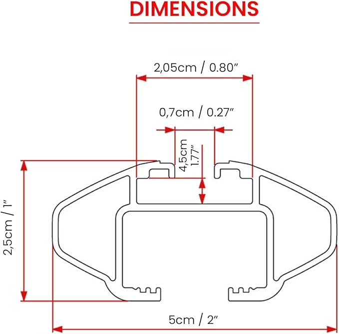 OMAC Roof Rack Cross Bars for Ford Transit Connect 2010-2013 Lockable 198Lbs Aluminium Silver 2Pcs fits Cargo Carriers Kayak Canoe Bike Snowboard