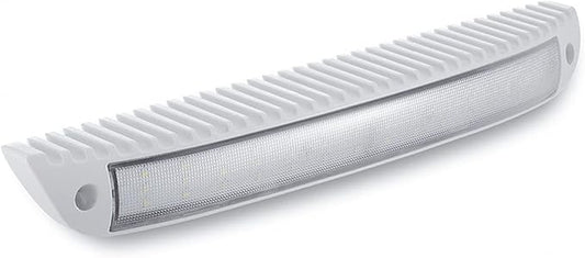 Raycharm 15.4" RV & Boat Low-Profile LED Work Light Fixture, 40° Down Angle Focused Flood Beam, 6000K Cool-White, High Light-Output Low Ampere, Wateproof White Finish, 12V/24V, 1-Pack