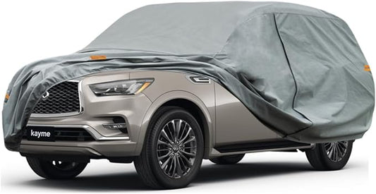 Kayme Heavy Duty SUV Car Cover Custom Fit Infiniti QX56 Waterproof All Weather for Automobiles, Full Exterior Covers Sun Rain UV Protection.（Deliver About 3-10 Days）