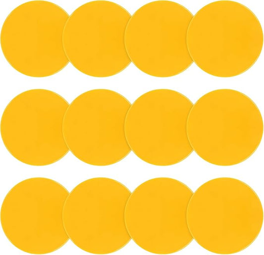 Poly Spots Spot Markers for Gym Floor 9 inch Flat Cones 12/24Pcs Non Slip Rubber Floor Dots for Kids Soccer Basketball Sports Speed Agility Training, Preschool Classroom Activities