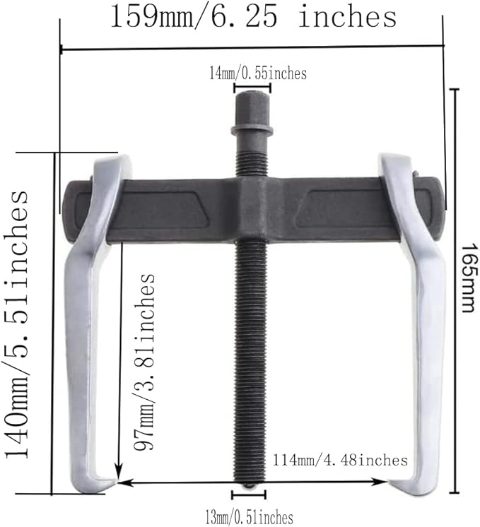 CR-V Single Hook Two Claws Puller Separate Lifting Device.TAO+ Stores Offer 6 Different Sizes of 2 jaw Puller for You to Choose to Deal with