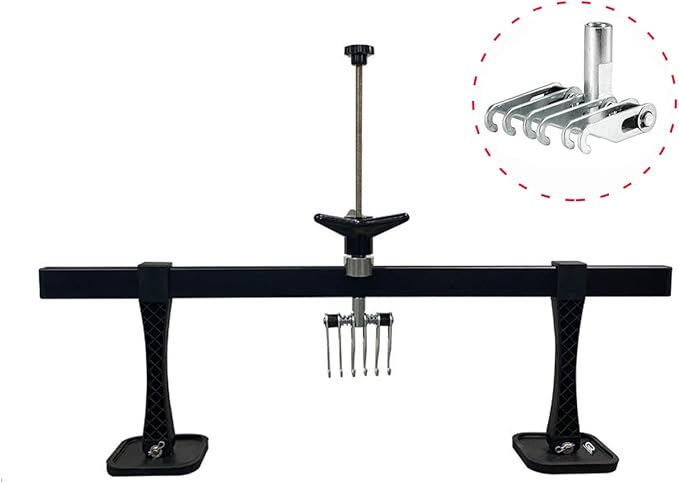 Car Dent Bar Hand Puller Pull Lever Pulling Kit Removal Hammer Repair Auto Body Tool (Black)