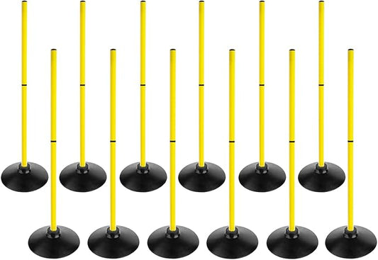 Soccer Agility Poles Set Detachable Sports Trainning Speed Pole Slalom Poles with Rubber Base Sport Traning Equipment