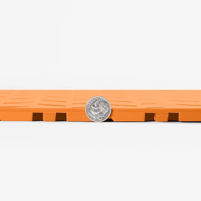 IncStores Nitro Garage Tiles 12"x12" Interlocking Garage Flooring (52-12"x12" Tiles, Harley Orange Diamond)