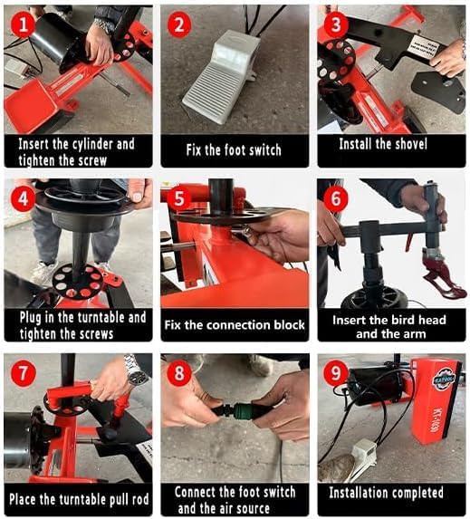 KATOOL Mini Tire Changer Machine Tire Size 21" Max Wheel Diamter 39" Tire Changers Manual Tire Machine