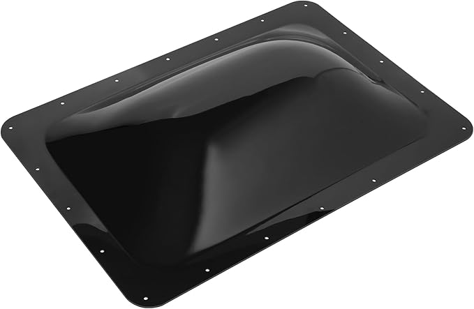 XMK RV Skylight Replacement,18"x26" Outer Dome Skylight Fits 14"x22" Openings,Camper RV Skylight Cover for Shower Roof Dome Trailer Fifth Wheel Food Truck Motorhome, Impact Resistant, Black
