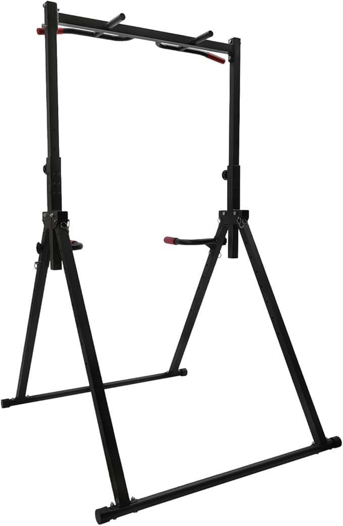 Triangular Pull Up Station, Foldable Multi-Function Pull Up Bar for Home Gym Strength Training, Adjustable Height 5.74-7.55ft, Support 440 Lbs