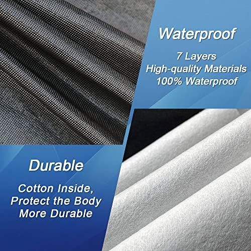 KouKou Waterproof SUV Car Cover Suitable for Lexus RX300/330/350/350L/450 from 2003 to 2025, 7 Layers Windproof All Weather Waterproof Outdoor Cover Sun Rain UV Dust Snow Protection. Black