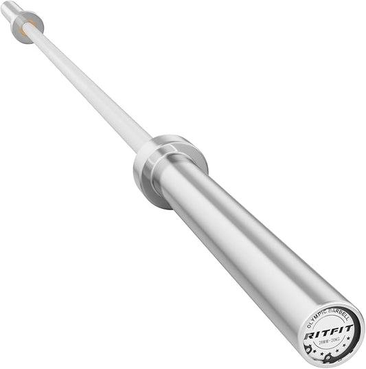 RITFIT 7FT Olympic Barbell for Strength and Weightlifting Training - 2 Inch Olympic Bar for Squat, Deadlift, Bench Press, Curl, Overhead Press - 500lbs/1000lbs/1500lbs Capacity