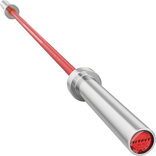 RITFIT 7FT Olympic Barbell for Strength and Weightlifting Training - 2 Inch Olympic Bar for Squat, Deadlift, Bench Press, Curl, Overhead Press - 500lbs/1000lbs/1500lbs Capacity