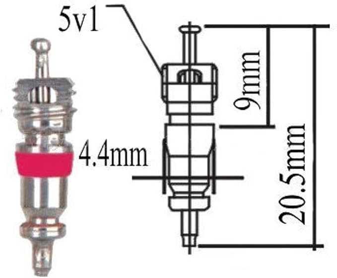 Aracey Tire Repair Tool Set - 4 x Dual Single Head Valve Core Remover and 100 Pieces Car Truck Replacement Tire Tyre Valve Stem Core Part