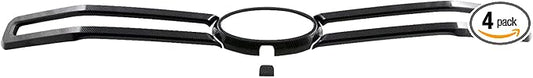 HIGH FLYING 2024 2025 for Ford Ranger Wildtrack Car Exterior Accessories Front Middle Grille Insert Bumper Overlay ABS 4pcs Carbon Style