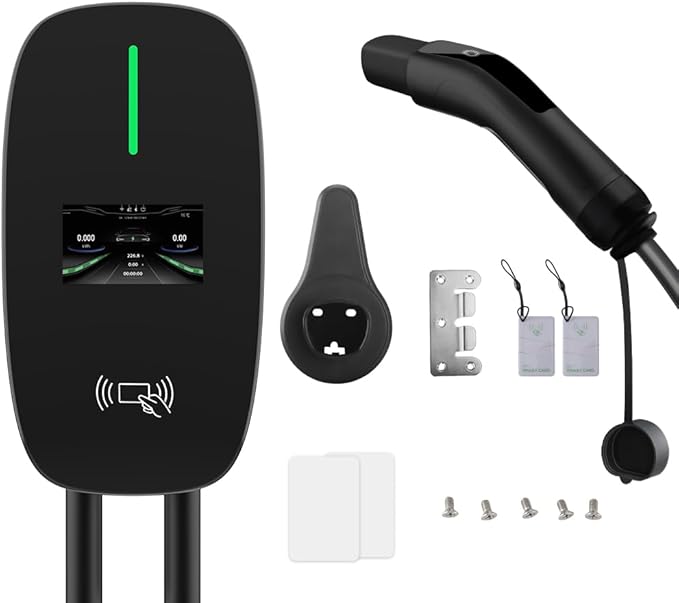 AWESAFE Level 2 EV Charger for Tesla, 48 Amp Wall Charger Hardwired WiFi Enabled, Smart APP Control Electric Vehicle Charging Stations - Home Use