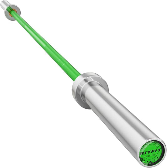 RITFIT 7FT Olympic Barbell for Strength and Weightlifting Training - 2 Inch Olympic Bar for Squat, Deadlift, Bench Press, Curl, Overhead Press - 500lbs/1000lbs/1500lbs Capacity