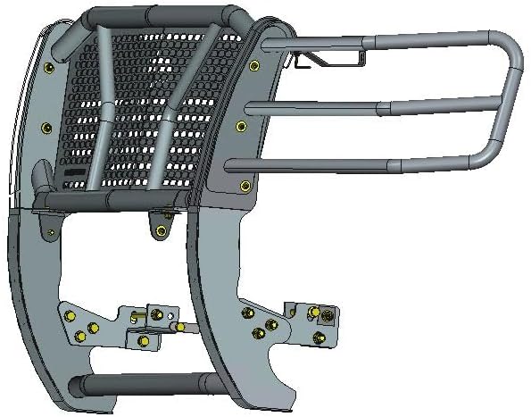 Black Horse RUGGED Heavy Duty Grille Brush Bumper Guard Modular Black Come With Single Row LED Light Compatible with 2007-2014 Tahoe|2007-2014 Suburban 1500|2007-2013 Avalanche-RU-CHTA07-B-K2