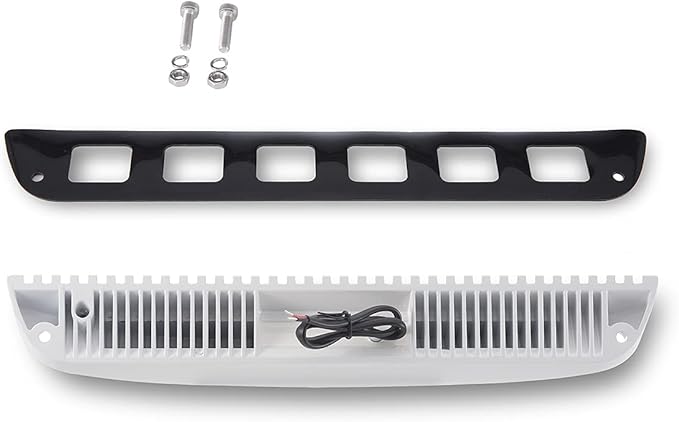 Raycharm 15.4" RV & Boat Low-Profile LED Work Light Fixture, 40° Down Angle Focused Flood Beam, 3000K Warm-White, High Light-Output Low Ampere, Wateproof White Finish, 12V/24V, 1-Pack