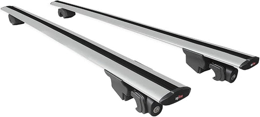 Compatible with Volkswagen Tiguan 2025 Hook Model Car Roof Rack Cross Bar Grey Aluminium 2 Bars