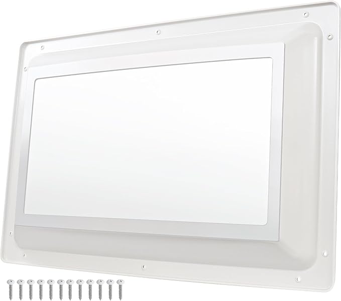 XMK RV Skylight Replacement Inner Dome, 14" x 22" x 2.9" RV Skylight Inner Dome with Clear Window for RV's Campers Food Trucks Shower Roof Opening, Include Screws