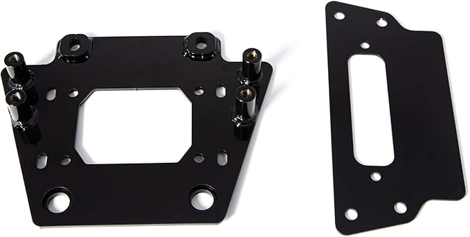 SuperATV Winch Mounting Plate for 2020+ Kawasaki Teryx KRX 1000 | Compatible with Many OEM and Aftermarket Winches | UV-Resistant Powder Coating | Heavy-Duty Steel Plating | No Winch Included