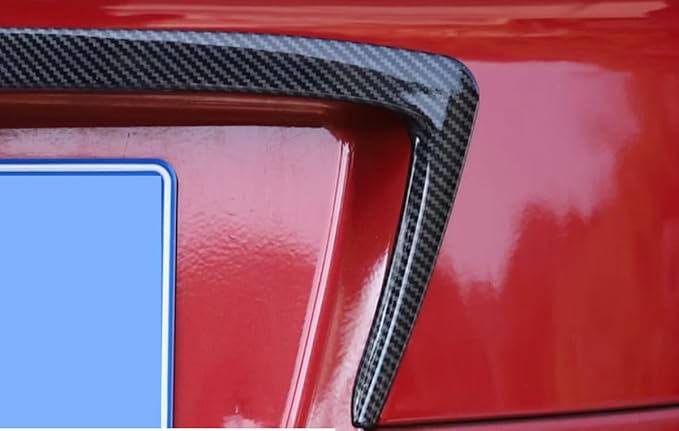 Car Accessories Tail Gate Grille Decoration Protector Guard Plate Fit For Toyota C-HR CHR 2018-2023 Rear Exterior Trunk Streamer Cover Trim Carbon Fiber ABS 1 PC