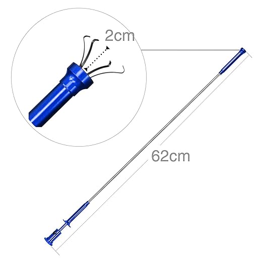 Claw Pickup Tool Flexible with Magnet,24", Magnetic Pickup Tool, 4-Claw,Grabber for Kids，Also The Surprise Gifts for Father, Boyfriend on Birthdays, Valentine's Day, Father's Day,Christmas (Blue)