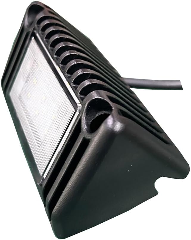 RV LED Porch Exterior Utility Lights, 5 inch Down Angle Flood Beam Awning Light, 3000K Warm-White 12V/24V DC 900 Lumen, Black Finish Aluminum Housing, for RVs Trailers Campers, 1 Pack