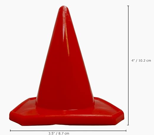Bluedot Trading 4” Plastic Sports Cones | Agility Cones Games, RC Racing, Outdoor Activities, Soccer Training, Party Games & Decorations - Orange & Red Cones – Set of 30