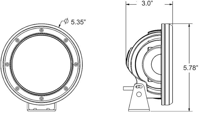 Black Horse Rugged Heavy Duty Grille Brush Bumper Guard Modular Black Come with Pair of 5.3" LED Lights Compatible with 2019-2024 Ram 1500 Classic|2009-2018 Dodge Ram 1500-RU-DORA09-B-PLFB